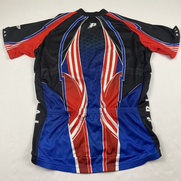PRIMAL Cycling Jersey Men's L USA Flag Eagle Shield Zip Front United States - Picture 2 of 10